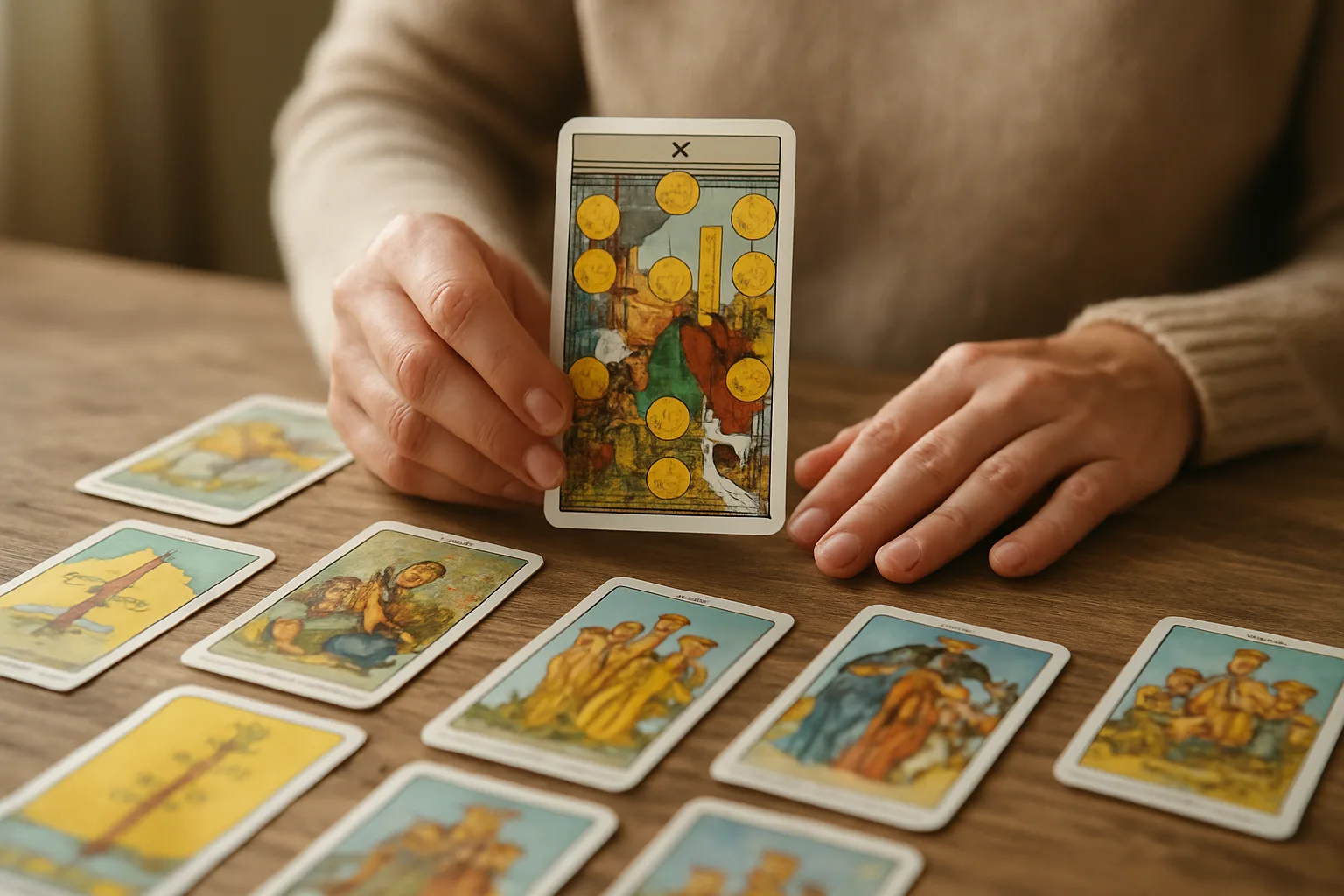 10 de oro: significado espiritual y simbolismo en la lectura del tarot